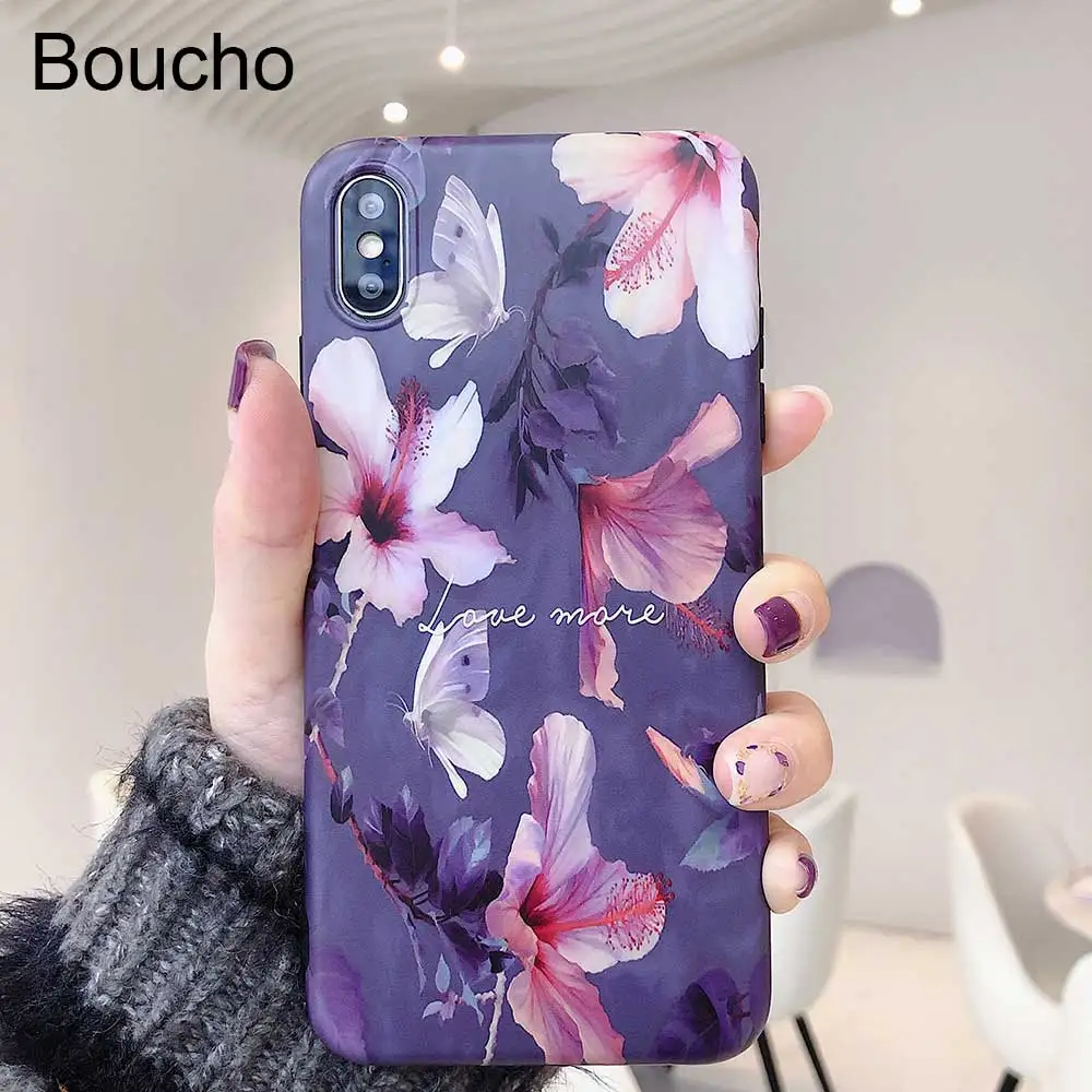Чехол для iphone XS MAX XR X Модный чехол с цветочным рисунком 8 7 6S 6 Plus |