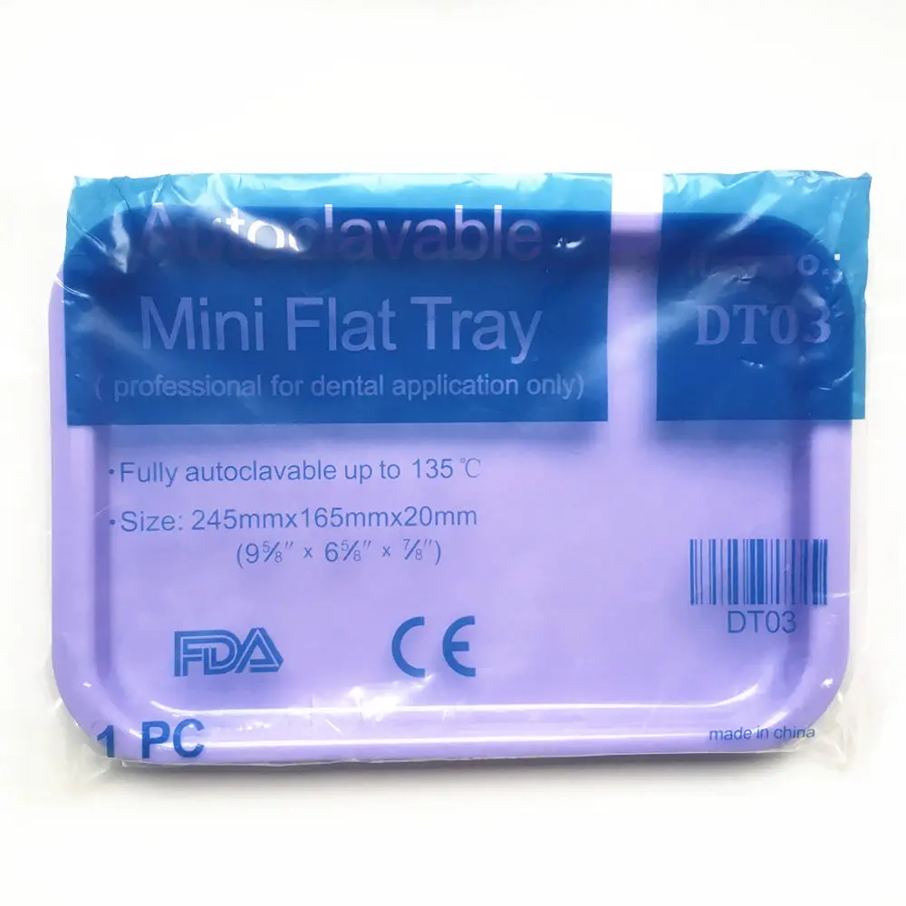 10 шт стоматологический инструмент Автоклавируемые пластиковые лотки Мини Flat Blue