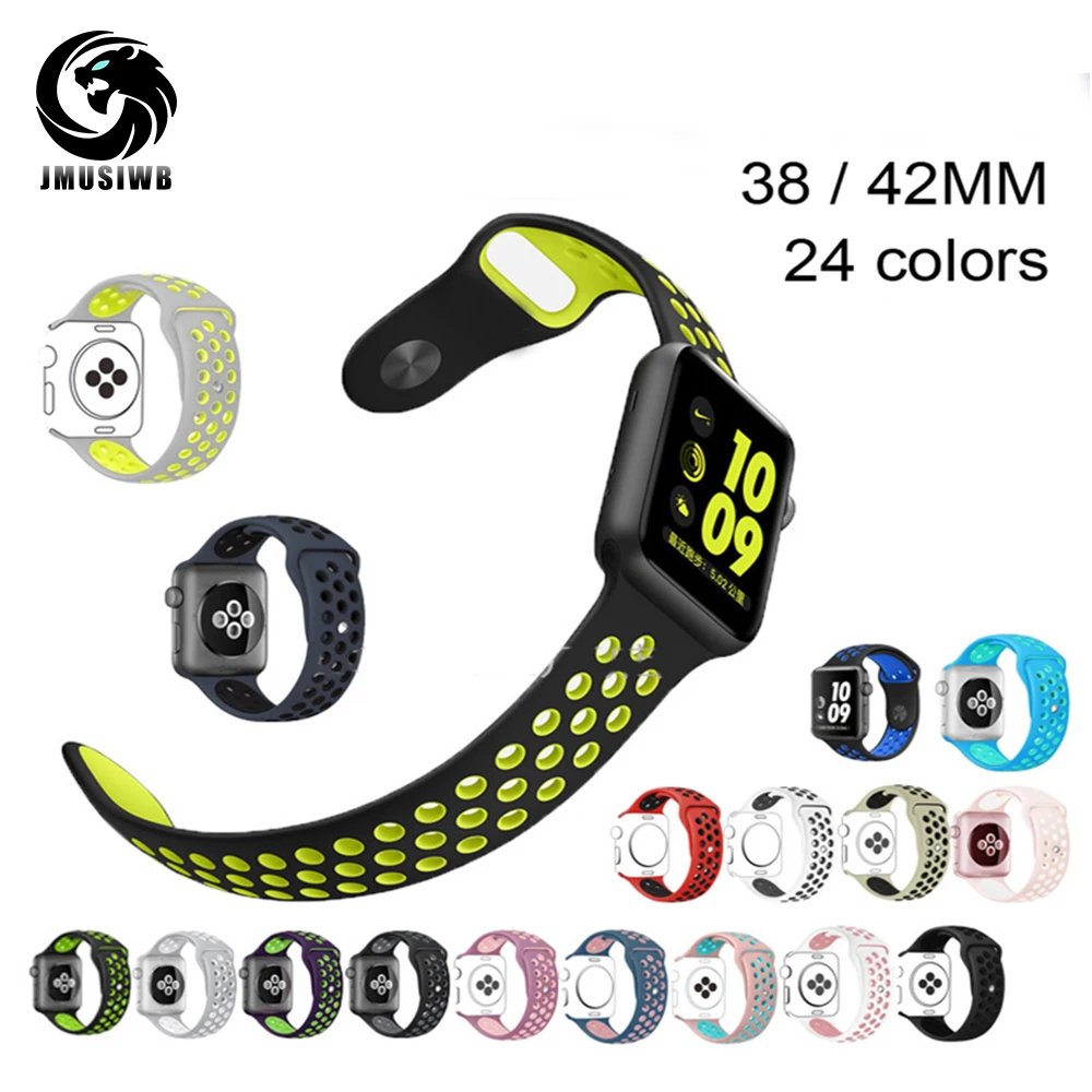 JMUSIWB ремешок для спортивных часов apple watch band 4 3 42 мм/44 мм iwatch 38 мм/40 correa Браслет 2