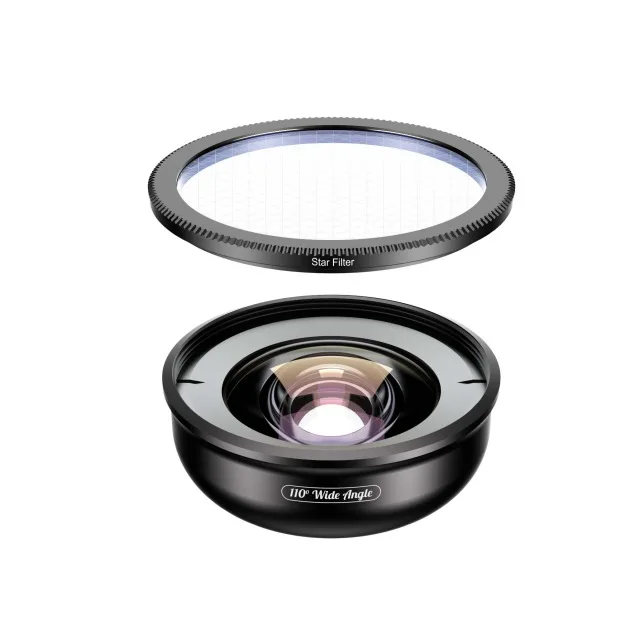 With Star Filter APEXEL объектив камеры телефона HD 110 градусов широкоугольный двойной одиночный объектив камеры для iPhone, пикселей, samsung Galaxy всех смартфонов - Цвет: With Star Filter