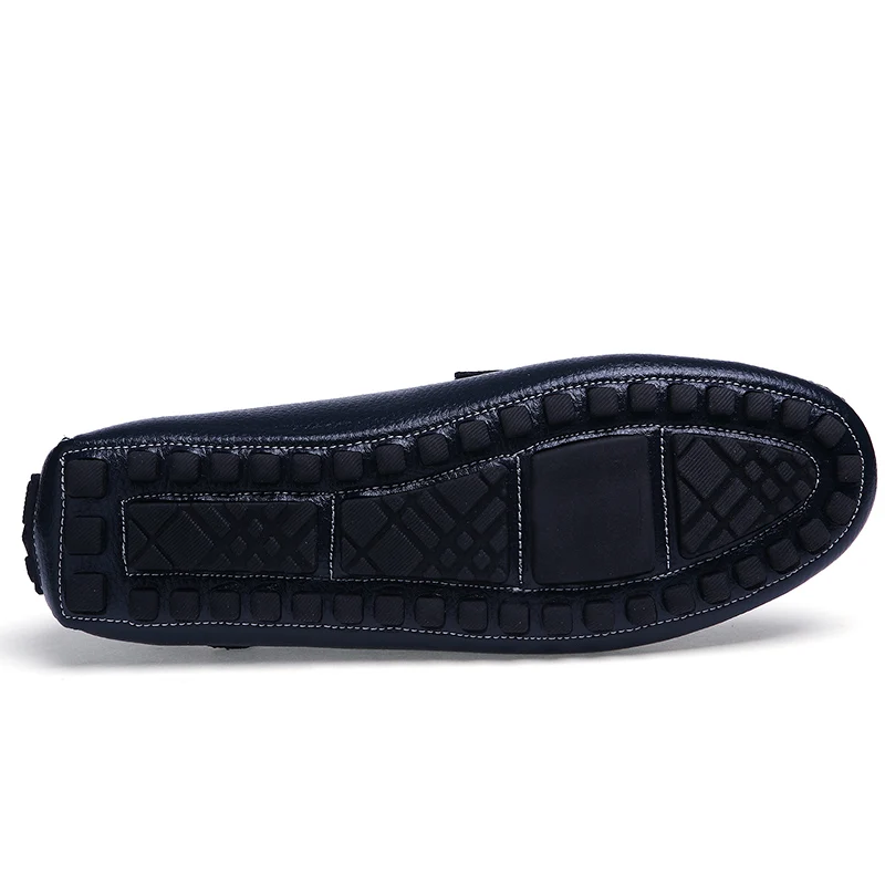 Мокасины мужские кожаные дышащие без застежки лоферы повседневная обувь с