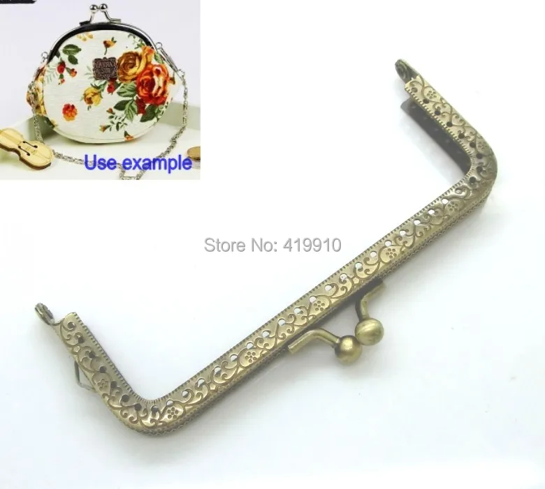 Бесплатная Shipping 2PC металлическая рамка Kiss застежка замок ручка DIY Ручная работа