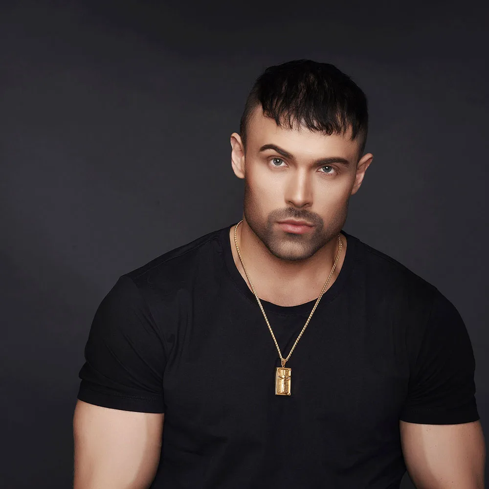 Мужское винтажное ожерелье-цепочка из нержавеющей стали и золота | Украшения