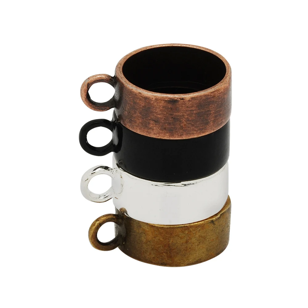 Круглый прессованный цветок открытая задняя рамка кулон диаметр 5 мм серебряное