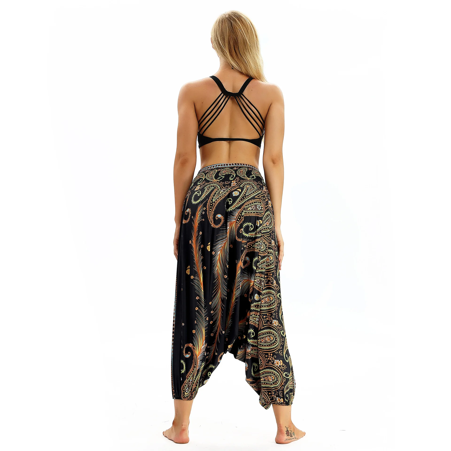 Print women casual fitness Yoga leggings lounge nepal pant Bloomers Indian Thailand wide leg loose pants beach wear Harem Pants