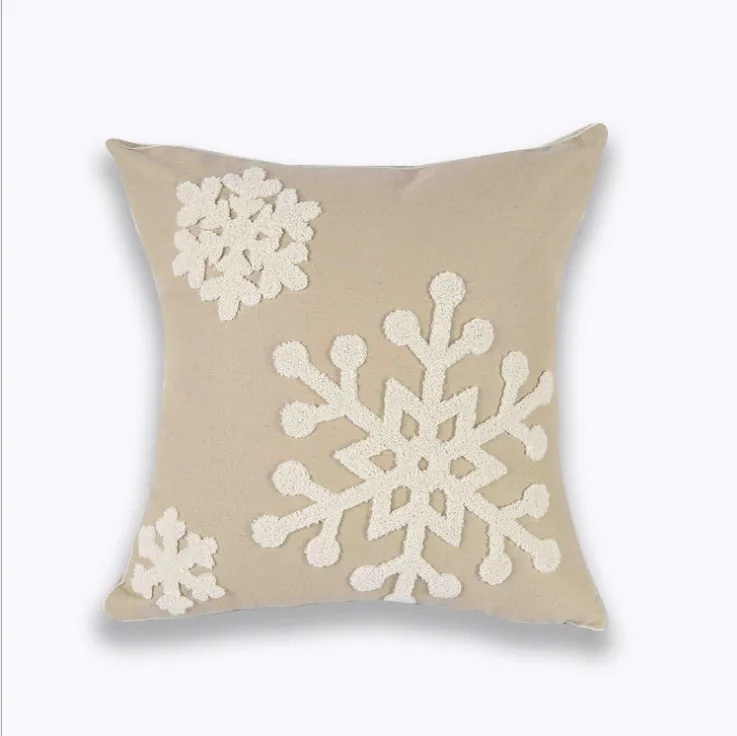 Домашний декор вышитая наволочка желтый черный геометрический холст хлопок