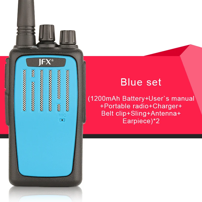 2 ШТ. JFX A18Plus Walkie Talkie 5 Вт 16 Канала Clear Двухстороннее Радио Полевой ресторан