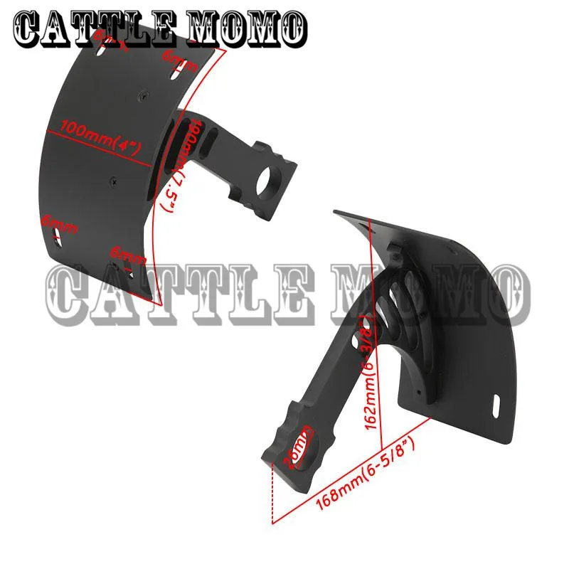 Black Curved Rear Vertical License Plate Frame Mount Tag CNC Billet Aluminum For Honda CBR 600RR 2005 06 07-12 1000RR 2004-2013 |
