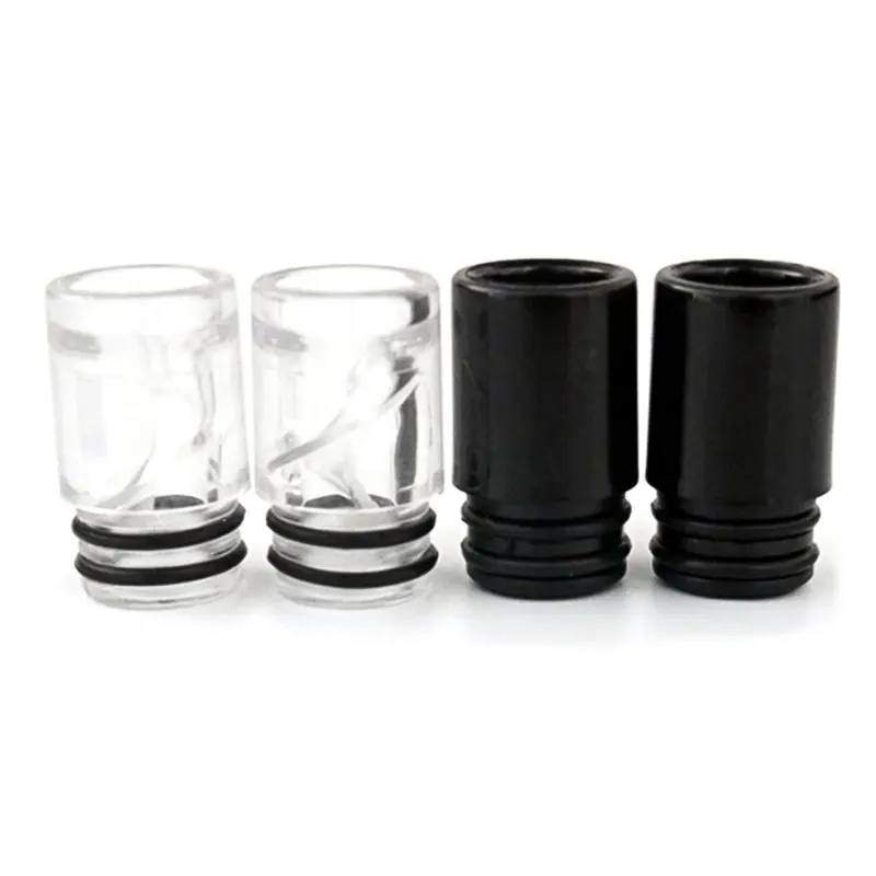 

510 Plastic Drip Tip Spiral Unique Design For Sale To Prevent Eliquid From Slopping Black Clear E Cig Drip Tips