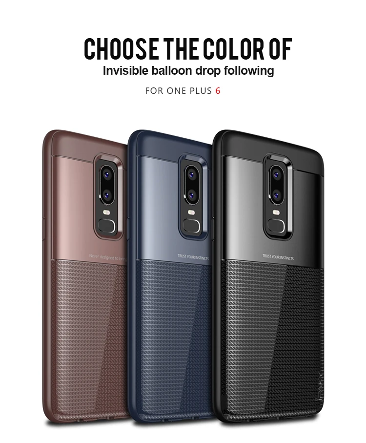 Для OnePlus 6 Чехол IPAKY 1+ 6 PC противоударный Гибридный Силиконовый 2 в 1 Защитный Броня мягкий чехол для One Plus 6 Чехол