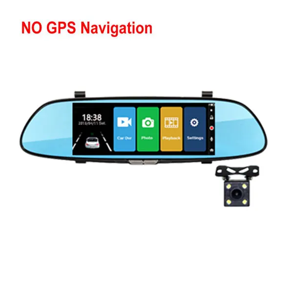 Jiluxing D02S 3g видеорегистратор 1080P gps навигация автомобильная камера зеркало заднего вида " автомобильный видеорегистратор с сенсорным экраном Android 5,0 Bluetooth Wifi - Название цвета: no GPS navigation