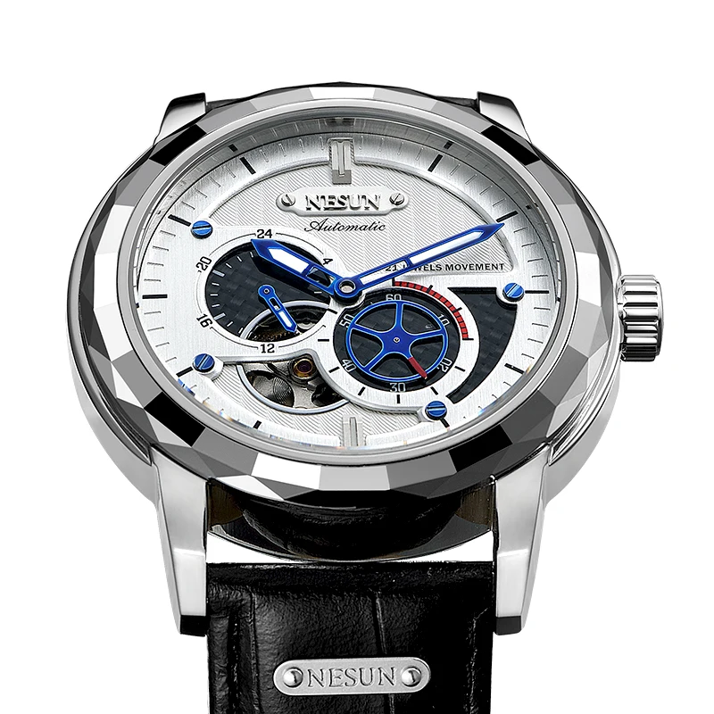 Швейцарские роскошные Брендовые мужские часы NESUN Skeleton Tourbillon с автоматическим