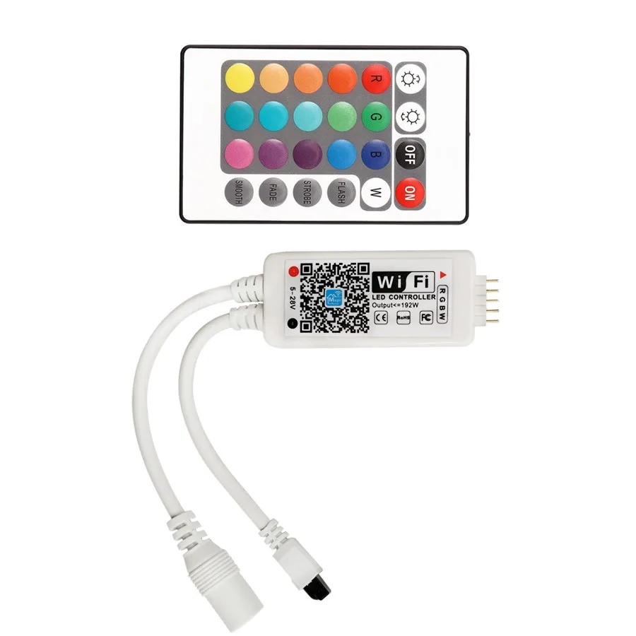 DC 5 28 В WI FI контроллер SMD 5050 RGBW RGBWW Светодиодные ленты свет смартфон и режим таймера