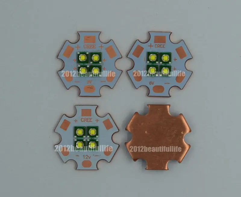 3V 6V 12V Cree XPE XP-E Цвет: ярко-красный зеленый синий Янтарный инфракрасный ИК-12 Вт