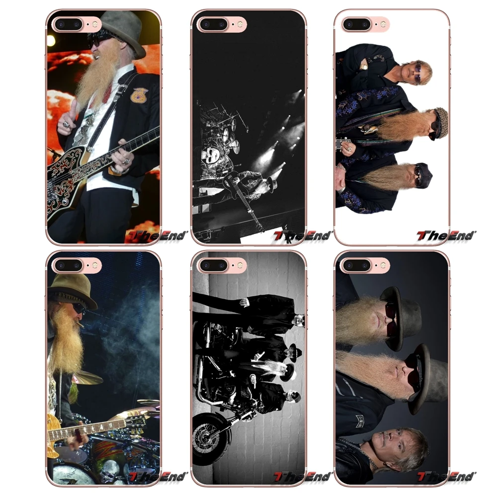 Прозрачный мягкий чехол для Apple iPhone X 4 4S 5 5S SE 5C 6 6S 7 8 Plus 6sPlus 6Plus 7plus 8plus ZZ Top Rock