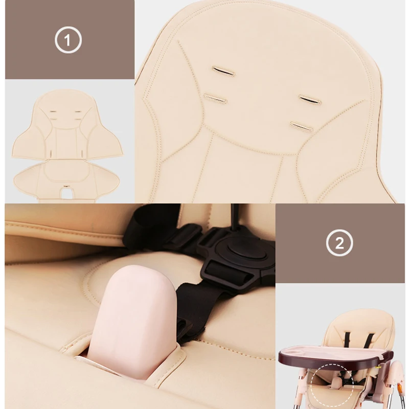 

New Simple Portable Baby Feeding Chair With Safty Belt 57*82*110cm Plastic Baby High Chair Adjustable Anti-Slip Highchair