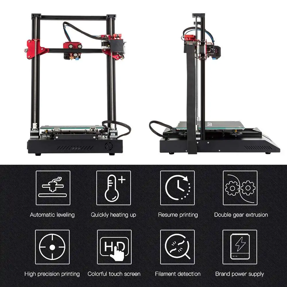 Creality CR 10S Pro 3D принтер с непрерывной печатью нити обнаружения выравнивания