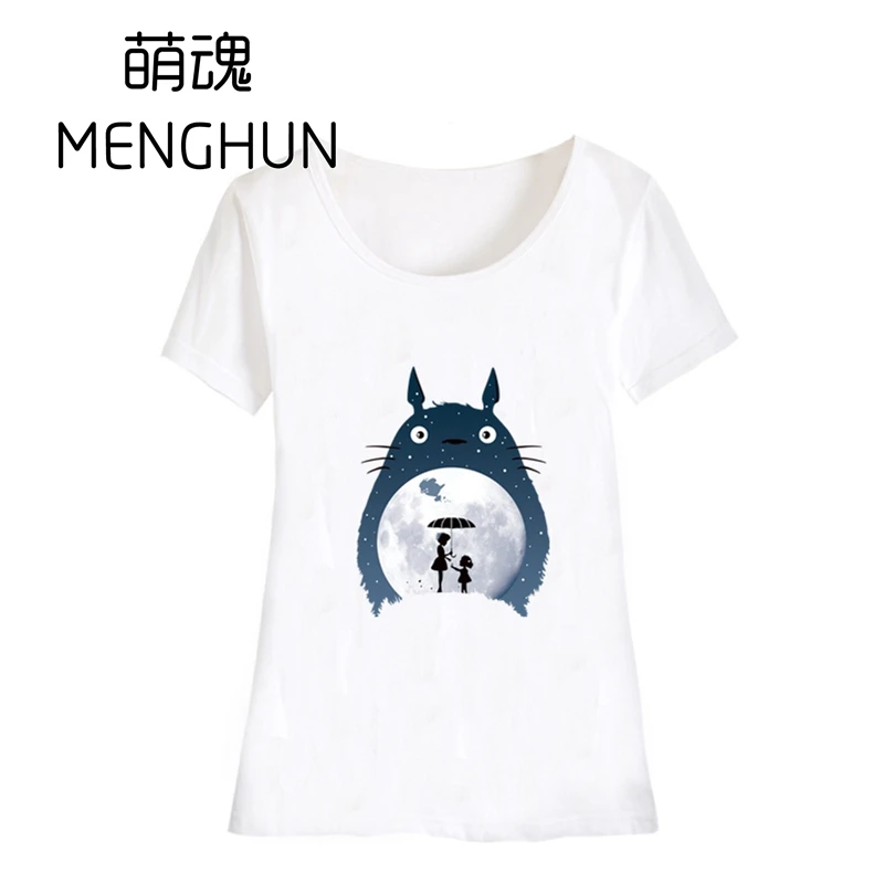 Tonari no totoro/женские с короткими рукавами тонкие летние футболки из лайкры Красивые футболки разных цветов для девочек ac746 - Цвет: Бежевый