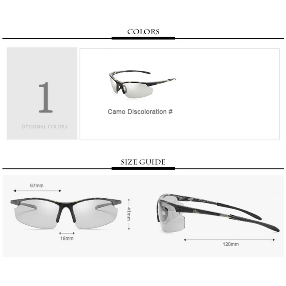 Мужские и женские поляризационные солнцезащитные очки haeleon фотохромные новинка