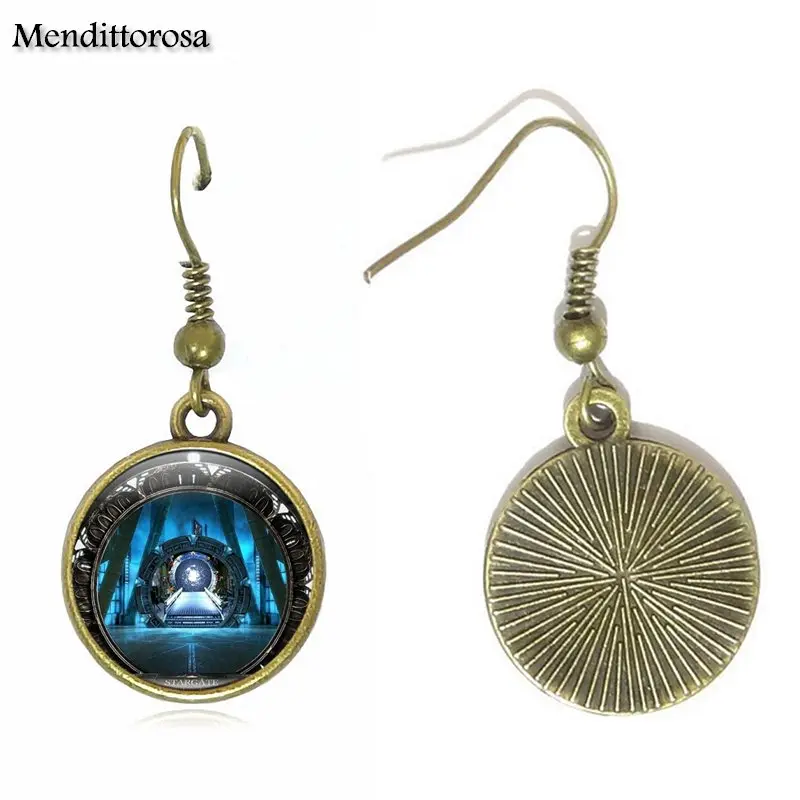 Mendittorosa Stargate портал Steampunk ювелирные изделия стеклянный кабошон