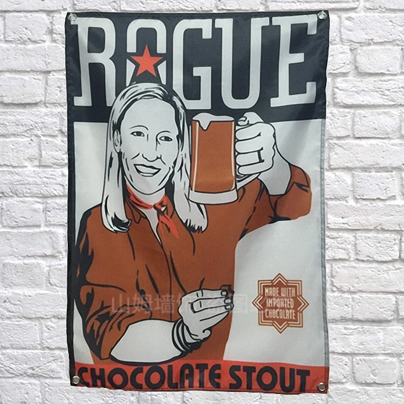 Rogue! Wine Nordic style personality creative hanging Banners Bar Winery Billiards Hall home wall decor live background cloth | Дом и сад
