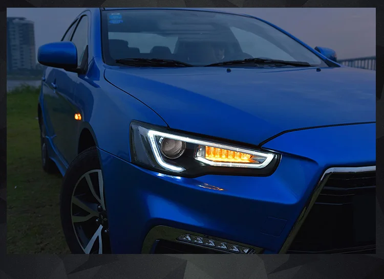 AKD автомобильный Стайлинг Головной фонарь для Mitsubishi Lancer фары 2008- Lancer светодиодный фонарь DRL D2H Hid сигнал поворота биксеноновый луч