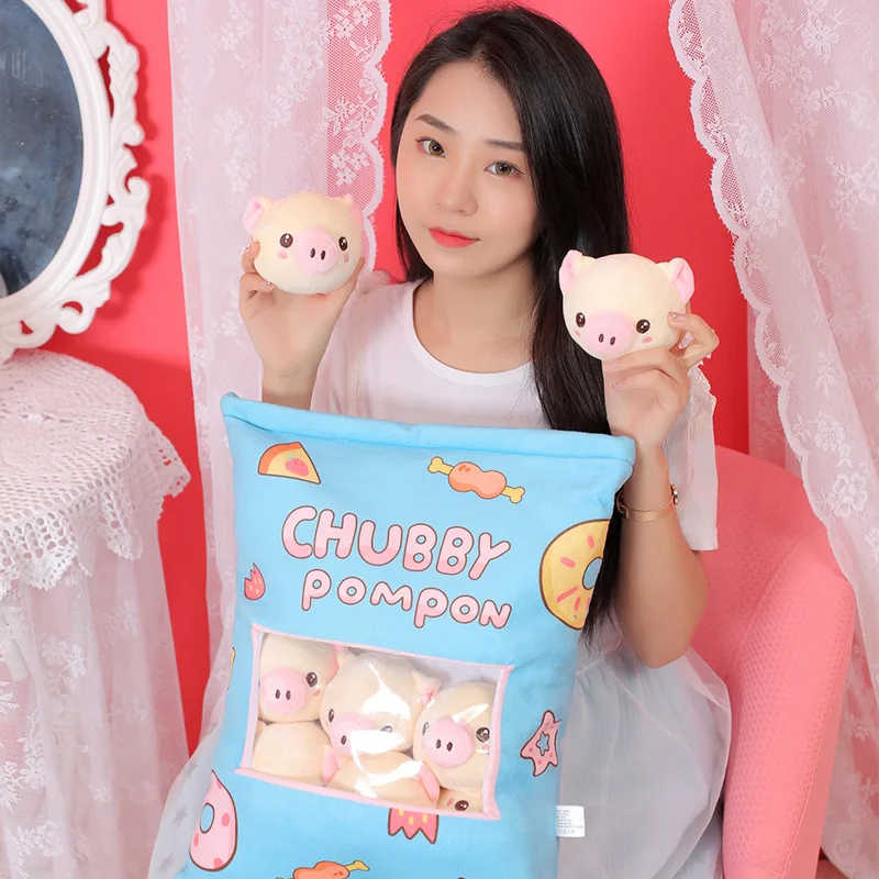 50*40 см Kawaii креативная подушка для поросенка 8 мягких плюшевых поросят кукольная