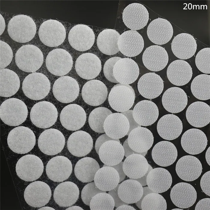 White 20mm 100 Pairs 100 пар 10-20 мм самоклеящаяся клейкая крепежная Лента наклейки "точки" крепкий крючок и петля Волшебная наклейка нейлон Velcros клей двойной замок - Цвет: White 20mm 100 Pairs