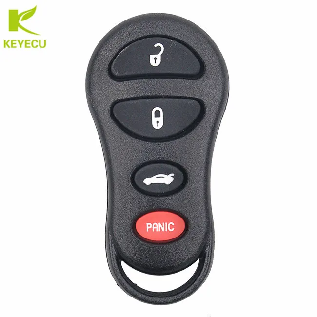 4Buttons KEYECU Замена дистанционного ключа автомобиля брелок-кармашек для Chrysler город и страна Voyager, большой караван Ram 1500 Dakota FCC ID: GQ43VT17T - Количество кнопок: 4Buttons