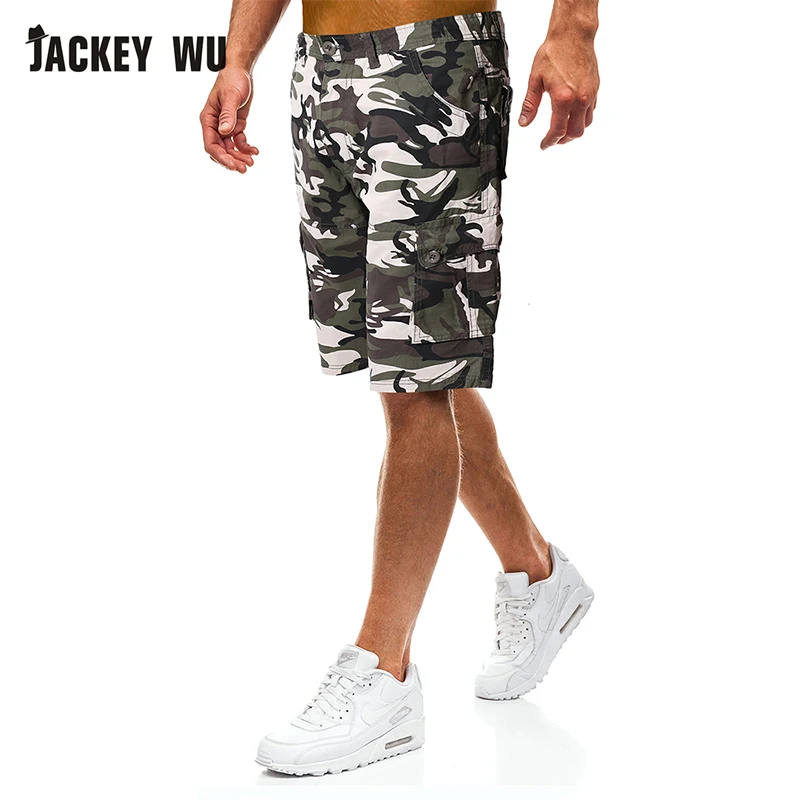 JACKEYWU шорты мужские 2019 модные прямые повседневные камуфляжные с большими