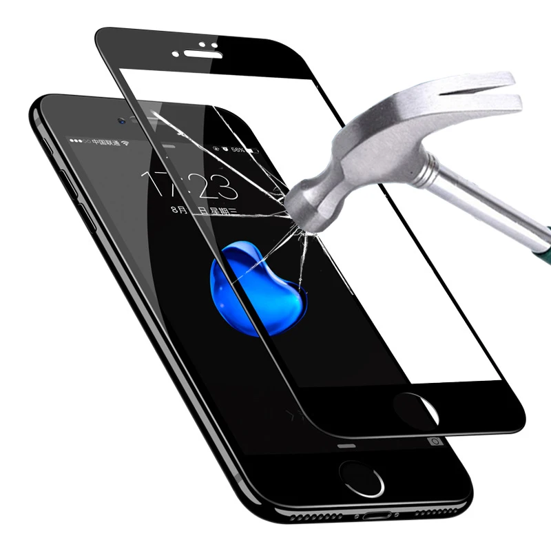 2 шт. закаленное защитное стекло 6D для iphone 12 Mini Se 2020 6 6S 7 8 Plus X S XR XS 11 Pro Max 9H|Защитные