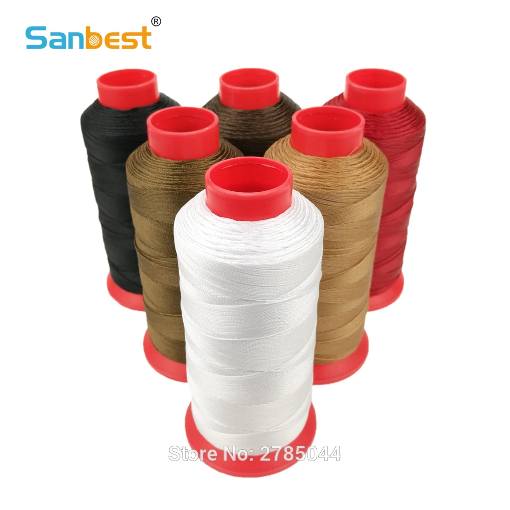 Нить для шитья Sanbest TEX138 Tkt20 420D/3 750Y высокопрочная скрепленная нить Nylon66 непрерывная
