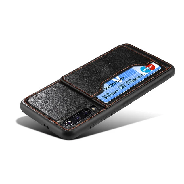 Роскошный Магнитный чехол Xio mi CC9 CC9E K20 Pro кожаный чехол для карт для Xiaomi mi 8 9 SE 9T Pocophone F1 mi x3 Red mi Note 8 7 GO Coque - Цвет: Black