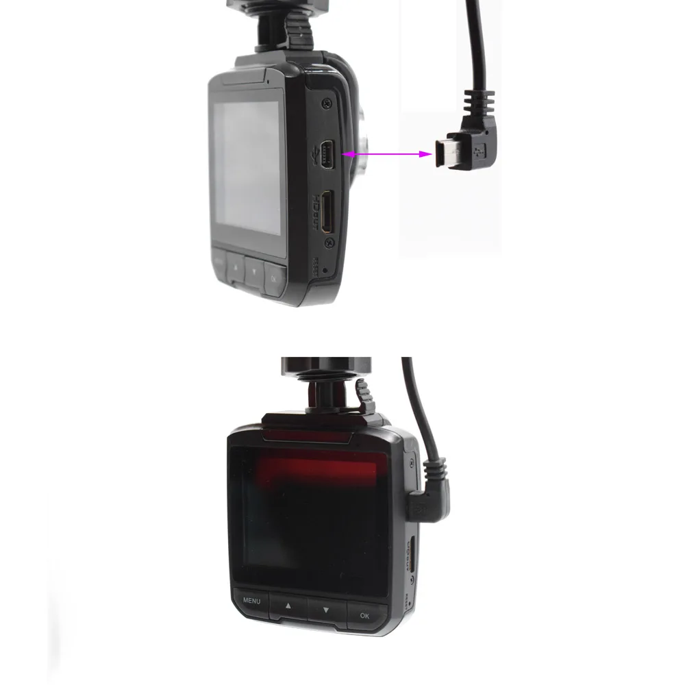Изогнутое автомобильное зарядное устройство mini USB XCGaoon 5 В 2 а с переключателем для
