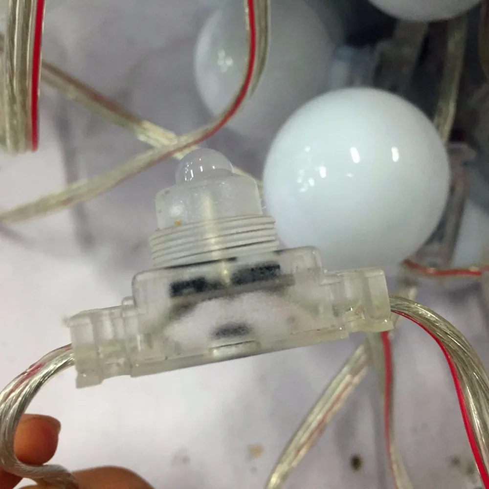 50 узлов G40 DC5V WS2811 LED technicolor pixel IP68 заполнение эпоксидной смолой прозрачный материал