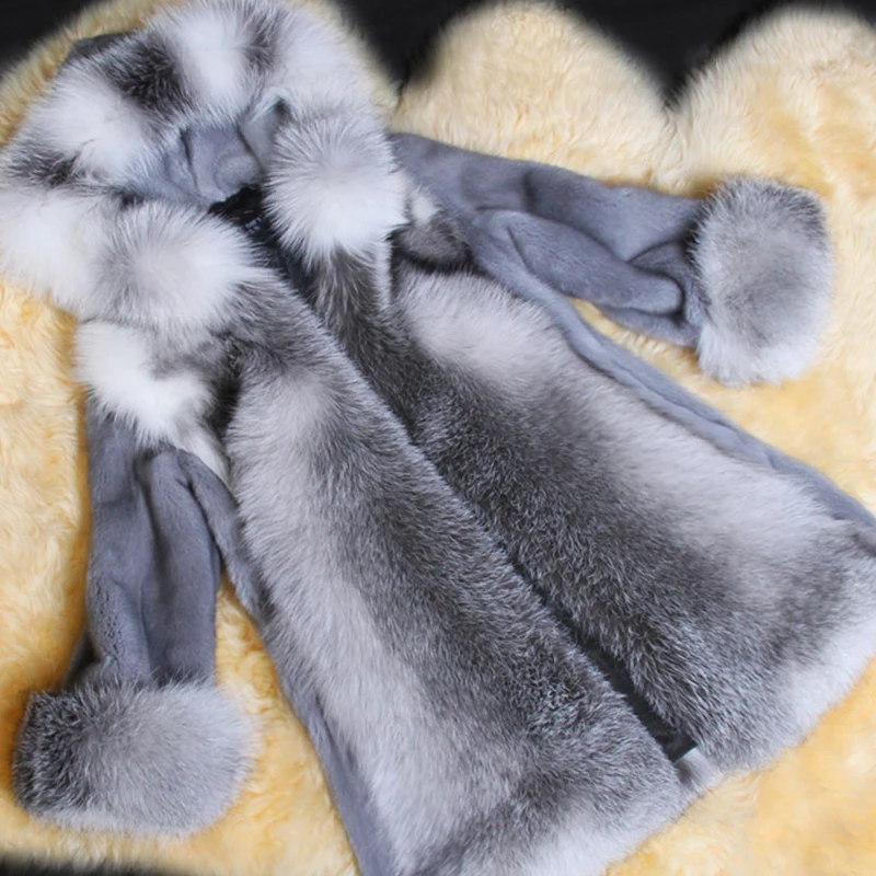 Jade Pride Palace Vogue Real Mink Fur Coats Women Euro-US 2017 Fashion Winter Medium With Hood Parka Office Lady Jackets | Женская