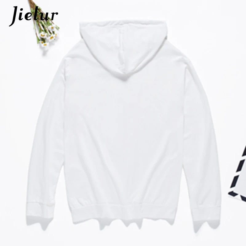 Jielur мода печатных письмо розовый Свитшот женский M-XXL с капюшоном улица Harajuku