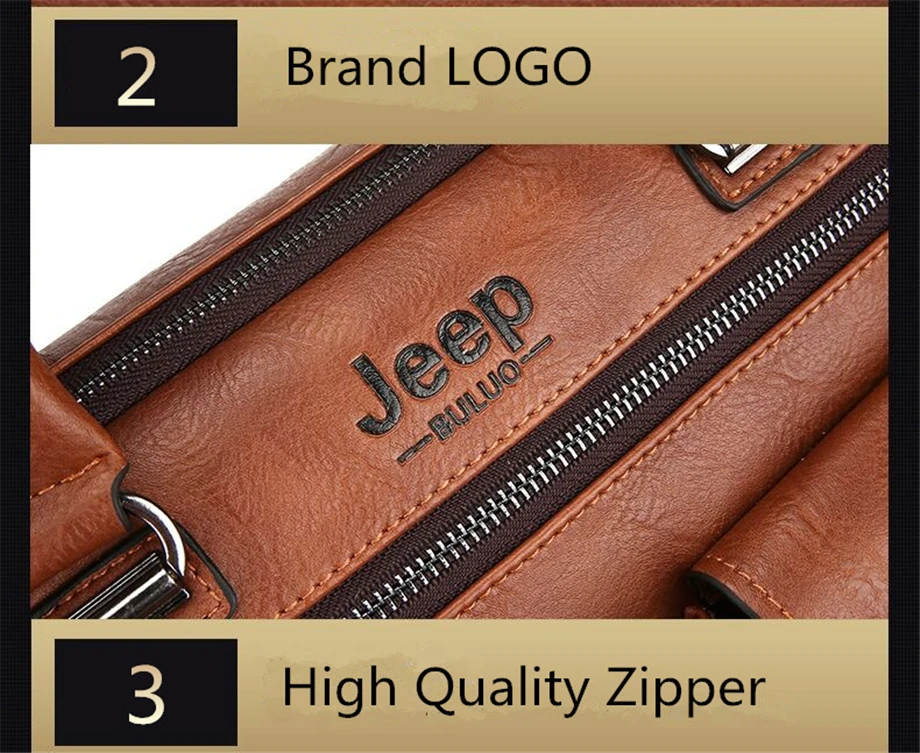 JEEP BULUO, известный бренд, дизайн, мужской портфель, сумка для мужчин, Бизнес Стиль, сумка через плечо, 14 дюймов, сумка для ноутбука, 8001