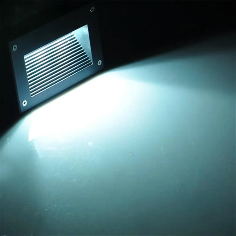 

DHL free shipping LED Stair Light AC85V-260V 9W Square Recessed Step Lamps With Light Sensor Footlight 160mm Size Wall Lamp