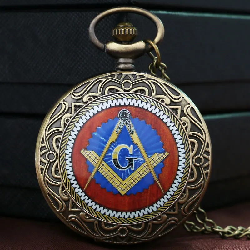 

Vintage Steampunk Design Hot Masonic Freemason Freemasonry Fob Watches Fashion Necklace Pendant Clock Wam Woman Gifts