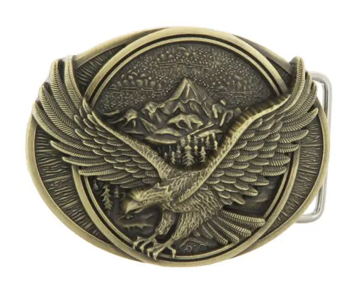 Недорогая бронзовая металлическая пряжка Eagle высокого качества под заказ
