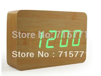 Новый креативный Ретро светодиодный деревянный современный будильник несколько