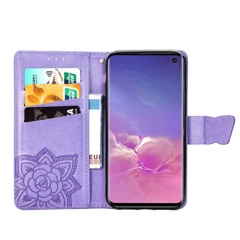 Кожаный чехол-книжка с бумажником для Samsung galaxy S10 e S9 S8 J2 Core J4 J6 J8 A7 2018 Plus A10 A30 A40 A50 M10