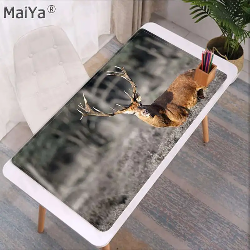 

Maiya Hot Sales Cute animal elk Deer Natural Rubber Gaming mousepad Desk Mat Free Shipping Large Mouse Pad Keyboards Mat