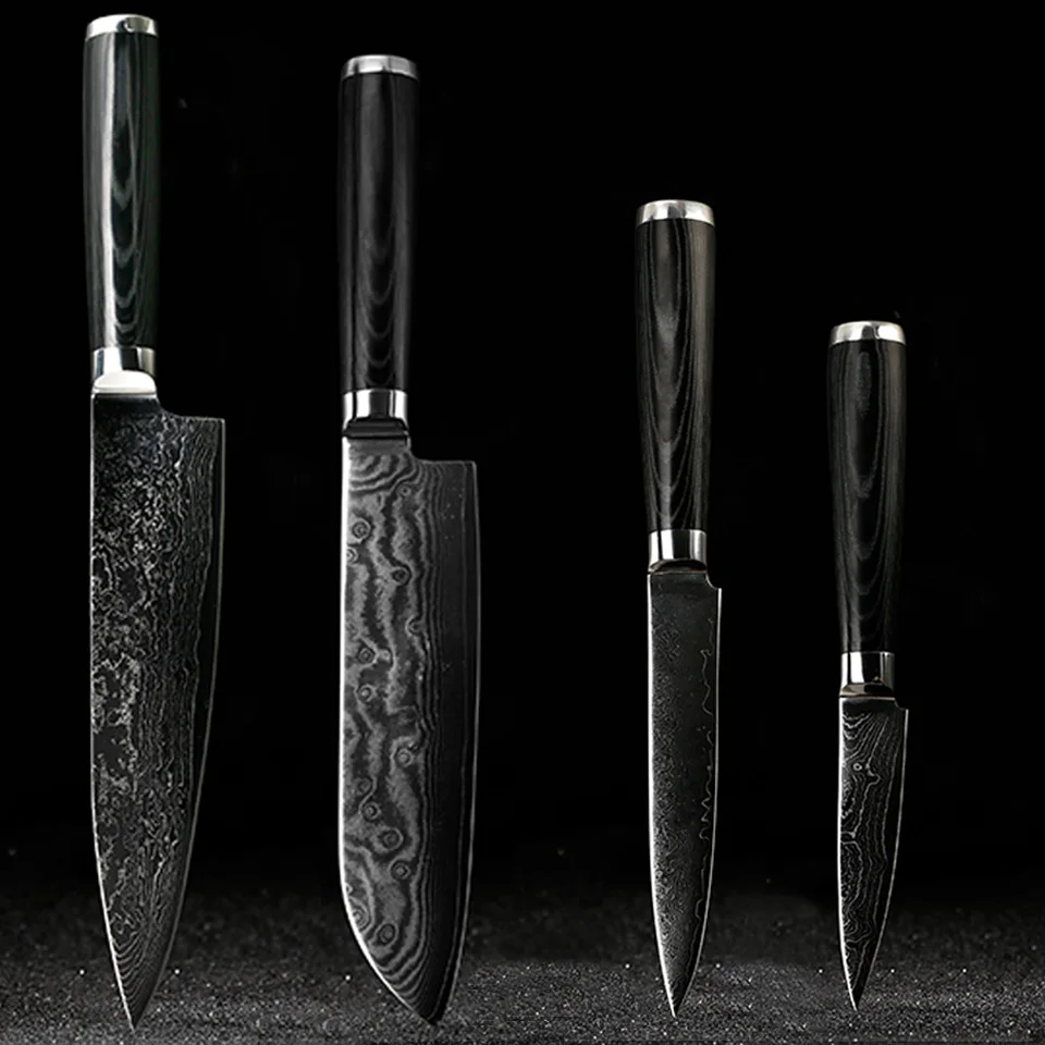 Набор дамасских ножей FINDKING 8 дюймовый нож шеф повара 7 5 дюйма santoku Универсальный 3