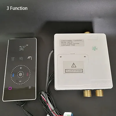 Digital Black LED Shower Controller Thermostat LCD Mixing Valve 2/3 Jet Blacked Shower Panel Faucet Bathroom Smart Display Mixer - Цвет: 3 way