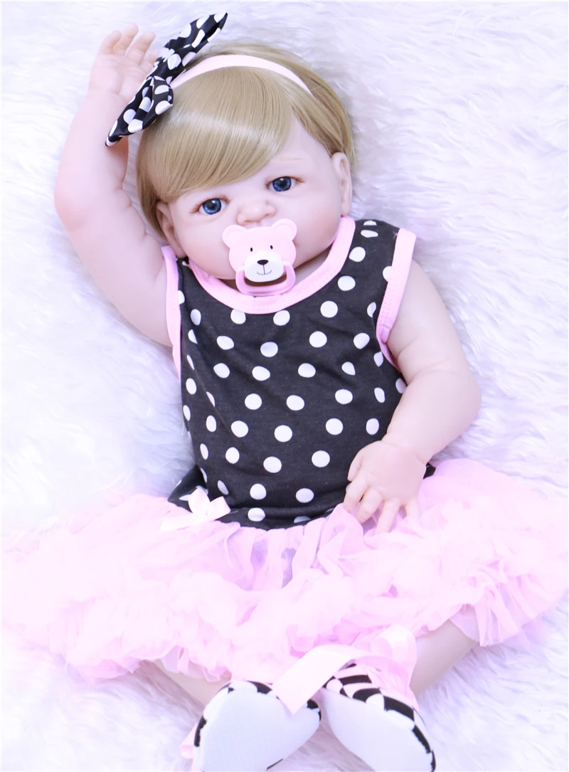 55 см девочка bebe bonecas reborn Младенцы полный силикон baby куклы ручной работы