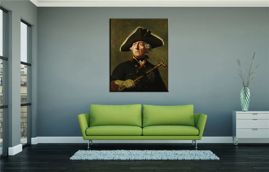 Холщовая картина Frederick The Great Wilhelm Camphausen для гостиной домашний декор современная