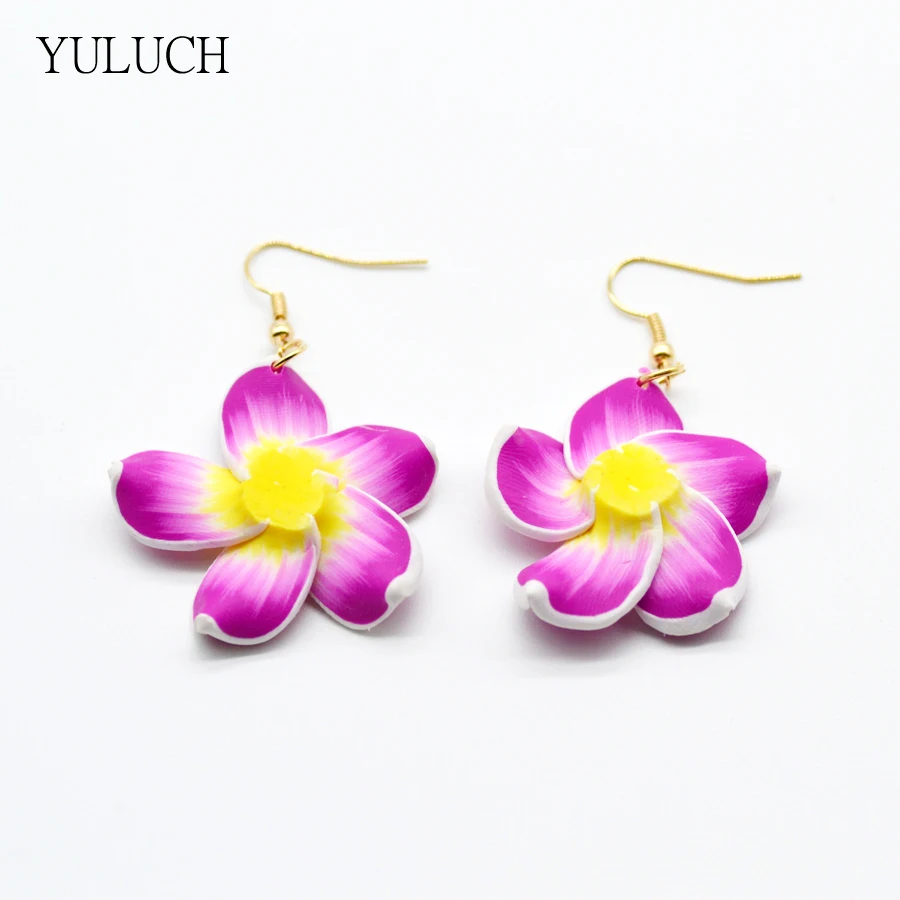 Женские серьги с цветочным узором ручной работы для девушек 2 цвета 1 пара 2017|ladies