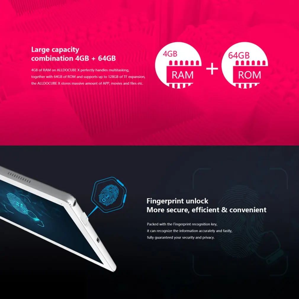 Alldocube X U1005 планшетный ПК MTK8176 Hexa Core 10,5 дюймов 2K экран 4 Гб Ram 64 Гб/128 Гб Rom Android 8,0 двухдиапазонный WiFi Bluetooth